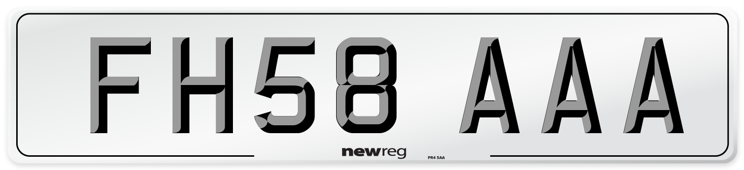 FH58 AAA Number Plate from New Reg